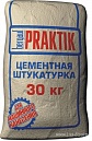 Цементная штукатурка для наружных работ Бергауф Практик / Bergauf Praktik, 30 кг