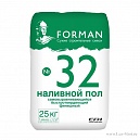 Наливной пол ФОРМАН /FORMAN № 32 самовыравнивающийся быстротвердеющий финишный 25 кг