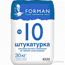  Штукатурка гипсовая ФОРМАН 10 / FORMAN №10  ручного нанесения не требует шпатлевания  30 кг.